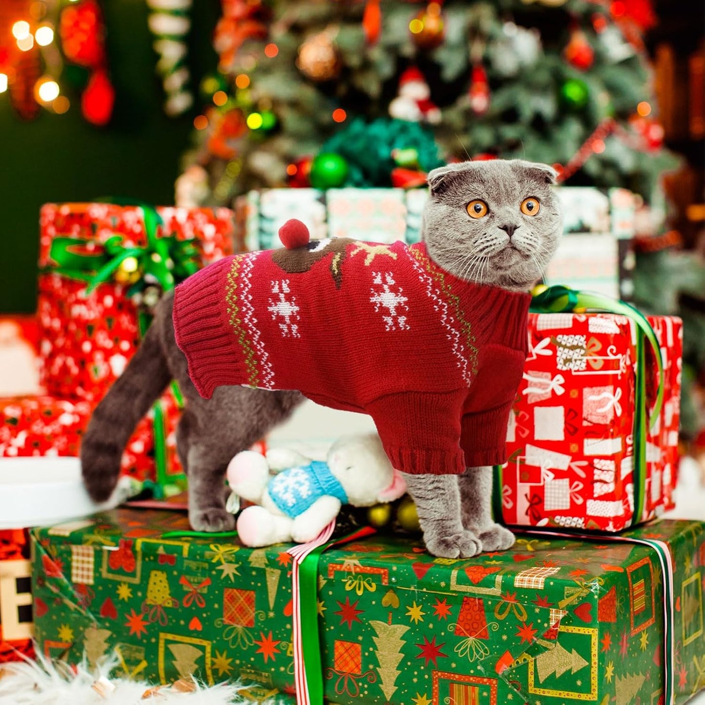 Ugly Christmas Dog Sweater Reindeer