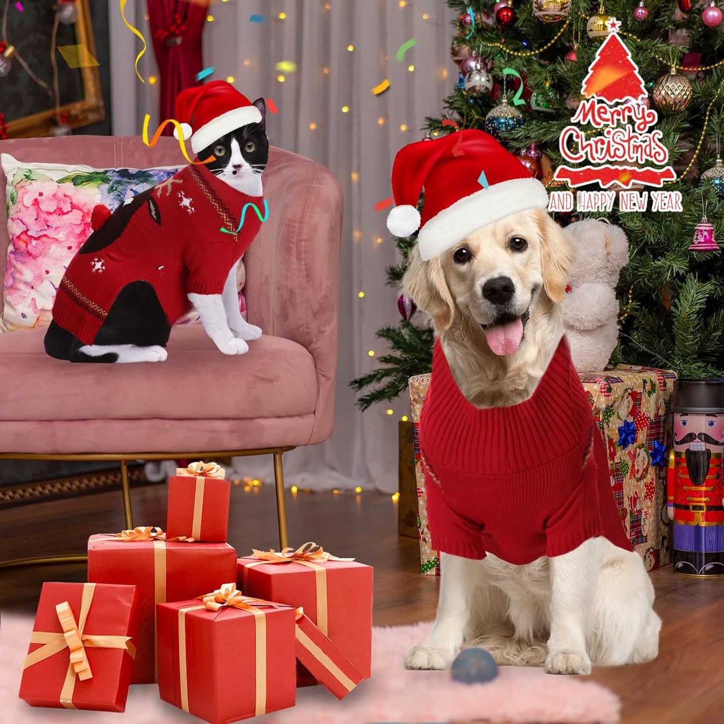 Ugly Christmas Dog Sweater Reindeer