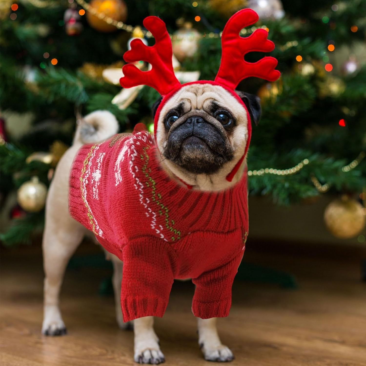 Ugly Christmas Dog Sweater Reindeer