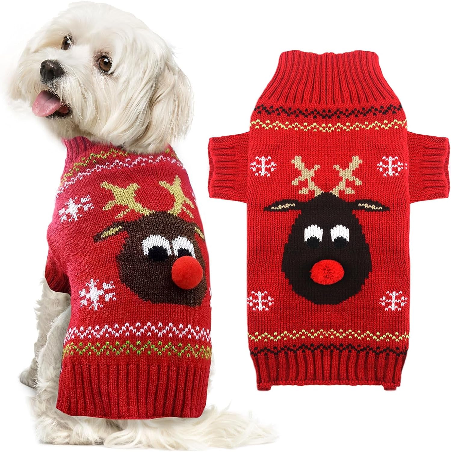 Ugly Christmas Dog Sweater Reindeer