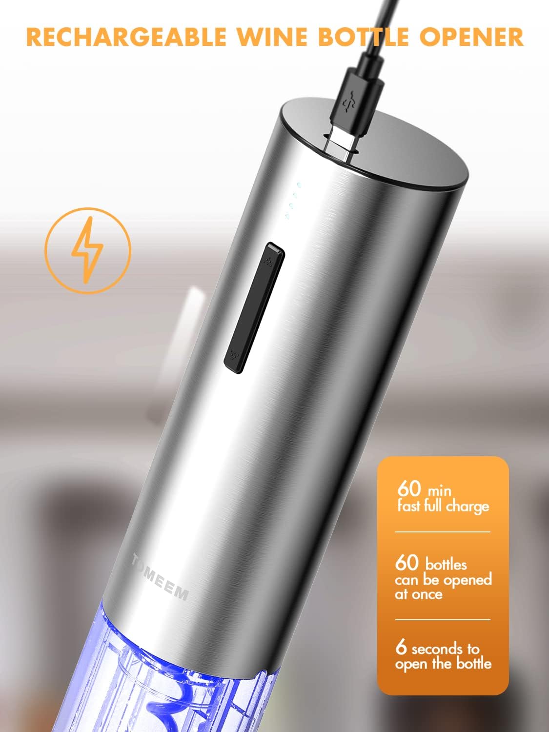 Electric Wine Opener Set, Wine Gift with Rechargeable Electric Wine Aerator, Vacuum Stoppers and Foil Cutter
