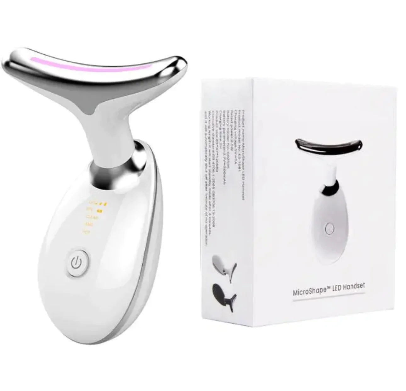Wavy Chic Beauty Facial Massager, 7 Color Wavy Acne Beauty Microcurrent Facial Device Skin Firming for Face Neck Beauty Device, Neck Tightening Face Shaper for Jawline Anti-Aging Device Face Lifting Face Slimming Skin Care Routine Beauty Daily Comfort