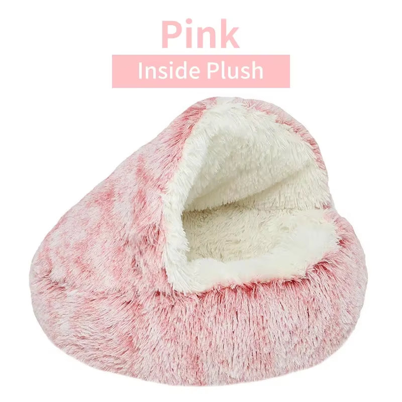 Winter Plush Pet Cat Bed round Cat Cushion