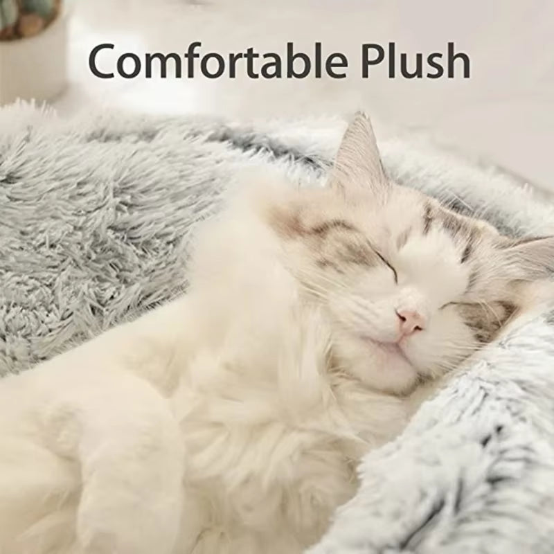 Winter Plush Pet Cat Bed round Cat Cushion