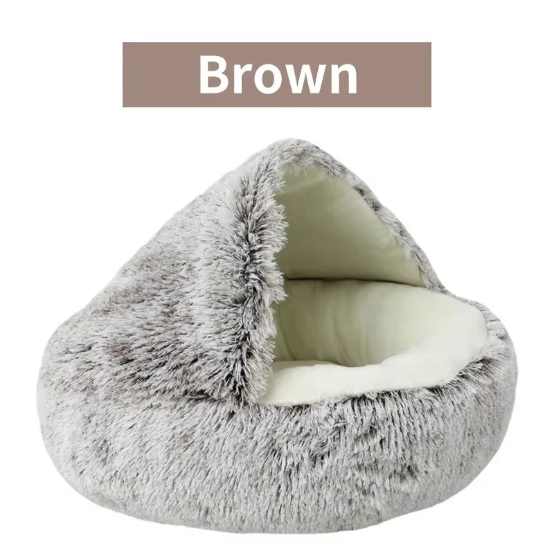 Winter Plush Pet Cat Bed round Cat Cushion