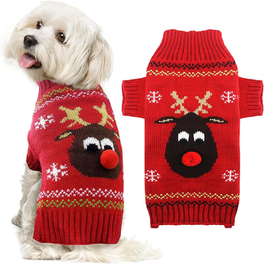 Ugly Christmas Dog Sweater Reindeer 