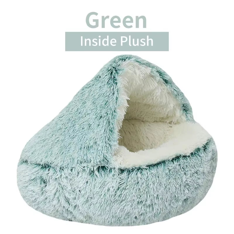 Winter Plush Pet Cat Bed round Cat Cushion